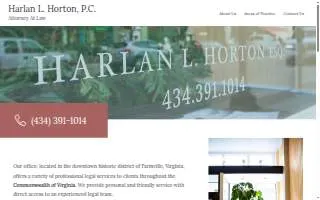 Harlan L. Horton, P.C. website