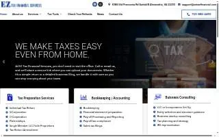EZ Tax Financial Services website