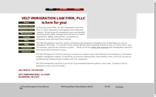 Velt Immigration Law Firm PLLC of Franconia website