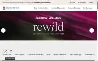 Sherwin-Williams Paint Store of Franklin website