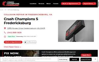 Crash Champions Collision Repair South Fredericksburg website