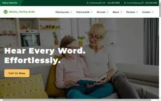 Delaney Hearing Center of Fredericksburg website