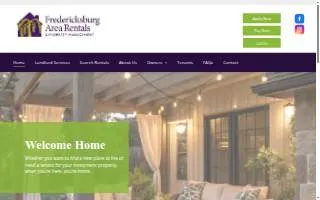 Fredericksburg Area Rentals and Property Management website