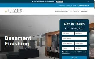 HIVEX Basement Finishing Co. website
