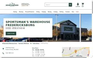 Sportsman's Warehouse of Fredericksburg website