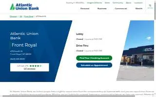 Atlantic Union Bank of Front Royal website