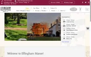 Effingham Manor & Winery of Gainesville website