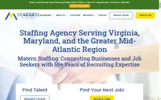 Matern Staffing Inc. of Gainesville website