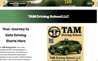 TAM Driving School website