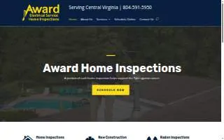 Award Home Inspections website