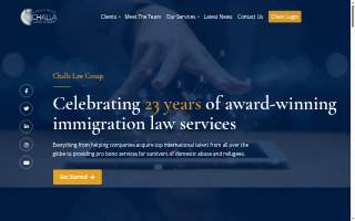Challa Law Group website