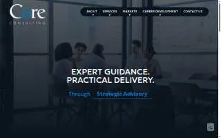 Core Consulting website