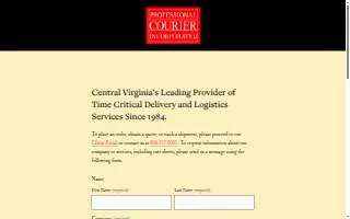 Professional Courier Inc website