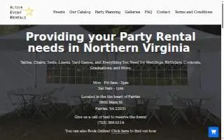 Altair Event Rentals of Great Falls website