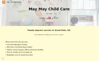 May May Child Care website