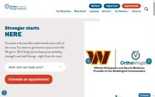 OrthoVirginia Reston website