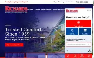 Richard's Heating & Air Conditioning website