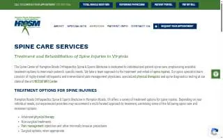 Hampton Roads Orthopaedic Spine & Sports Medicine: MRI Center website