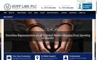 Huff Law, PLC of Hampton website