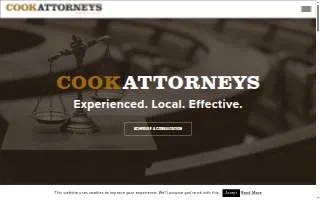 Cook Attorneys website
