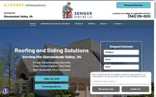Senger Roofing LLC website