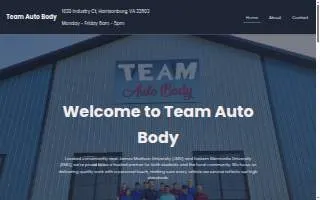 Team Auto Body of Harrisonburg website