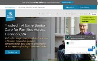 Comfort Keepers Home Care of Herndon website