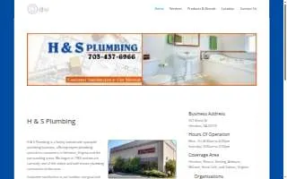 H & S Plumbing website