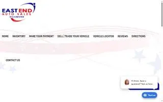 East End Auto Sales website