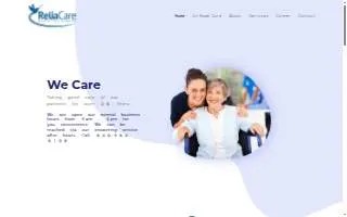 Reliacare Home Medical website
