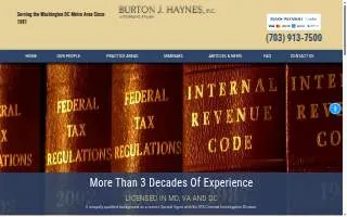 Burton J Haynes PC Attorney at Law of Hybla Valley website