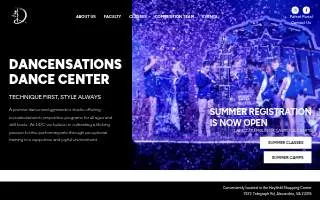 Dancensations Dance Center website