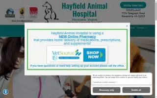 Hayfield Animal Hospital website