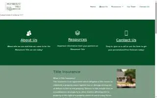 Monument Title Company, Inc. website