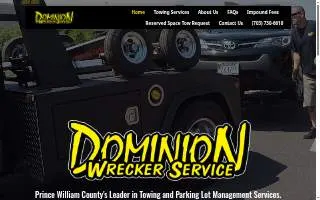 Dominion Wrecker Service, LLC website