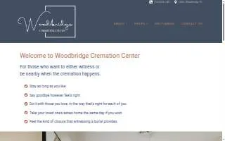 Woodbridge Cremation Center of Lake Ridge website
