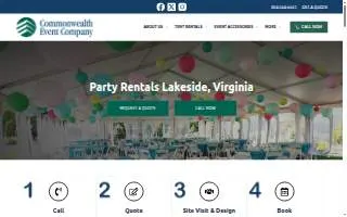 Commonwealth Event Company of Lakeside website