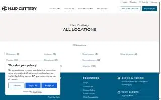 Hair Cuttery website