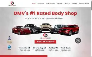 LG Auto Body Fairfax website