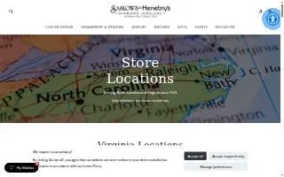 Henebry's Diamond Jewelers of Lynchburg website