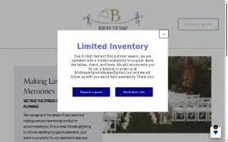 Bristow Party Rentals website