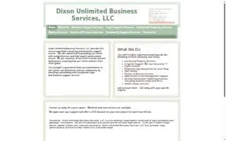 Dixon Unlimited Business Services, LLC website