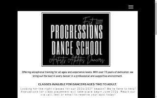 Progressions Dance School website