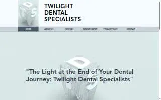 Twilight Dental Specialists website