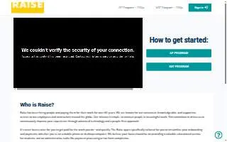 Raise the Bar Fitness website