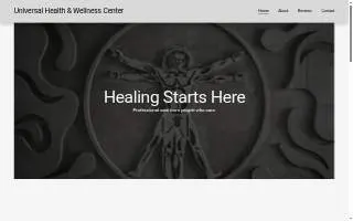 Universal Health & Wellness Center website