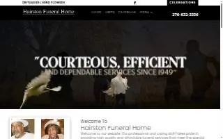 Hairston Funeral Home website