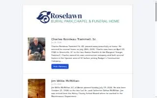 Roselawn Chapel Funeral Home & Burial Park website