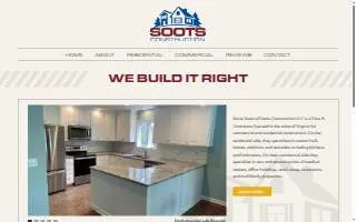 Soots Construction website