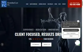 Noorishad Law PC website